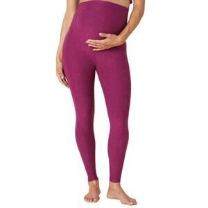 Beyond Yoga Spacedye Love the Bump Midi Maternity Legging – Magenta Heather